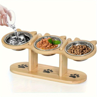 Multi-Layer Elevated Cat Feeder